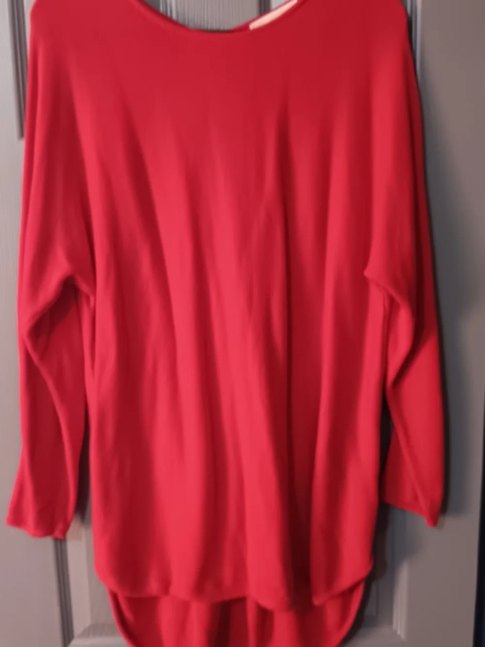 Michael Kors Red Long Sleeve Sweater Tunic Top